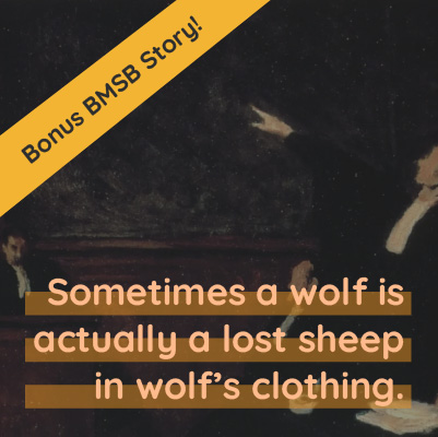 Courtroom image with quote that says Sometimes a wolf is actually a lost sheep in wolf's clothing.